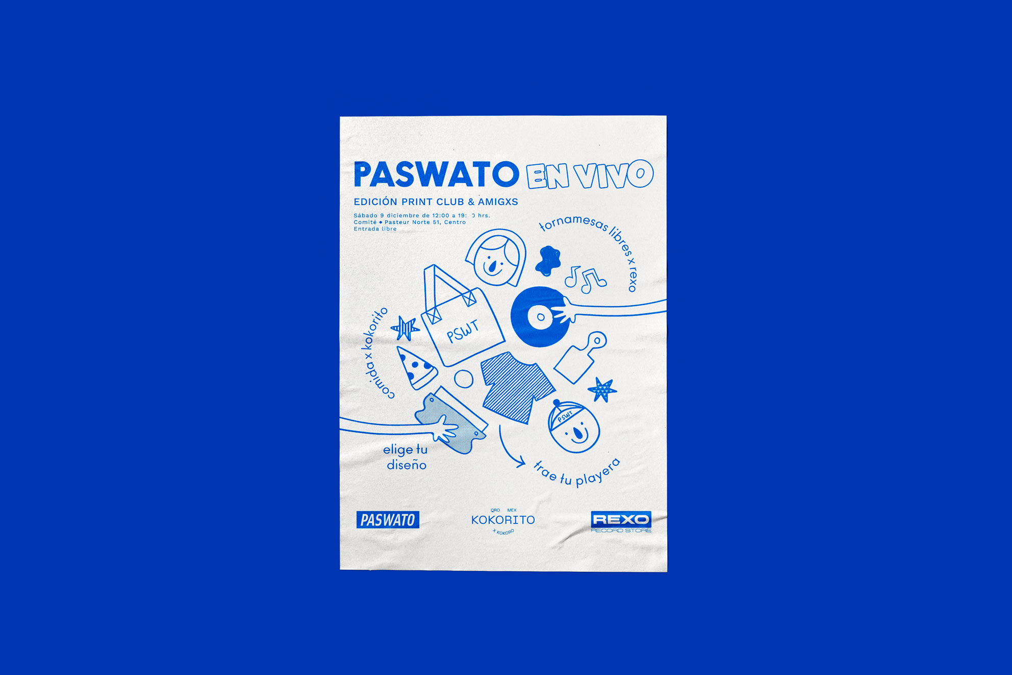 Cartel Paswato para imprimir en vivo.