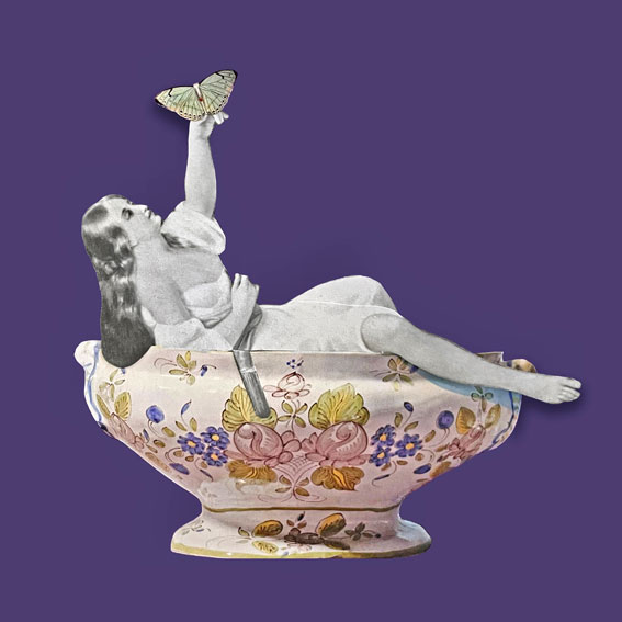 Collage Happiness is a Butterfly